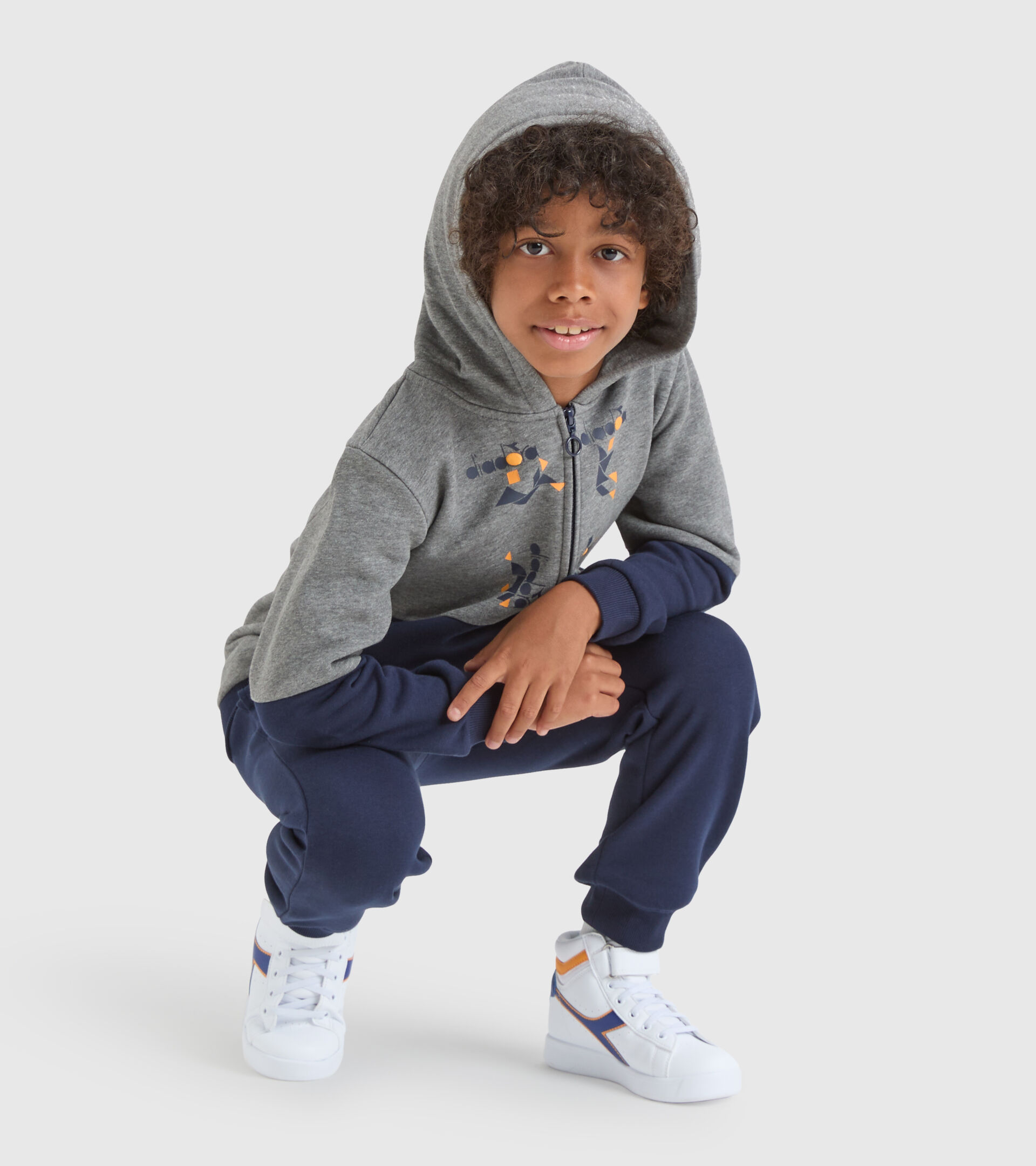 Survêtement de sport - Garçon JB.TRACKSUIT HD FZ TWISTER BLEU CABAN - Diadora