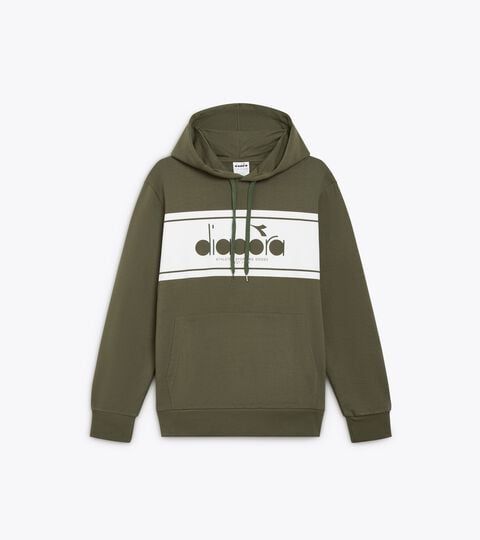 Sweatshirt mit Kapuze im Colorblock - alle Geschlechter HOODIE LOGO ROTGUSSGR&Atilde;&oelig;N - Diadora