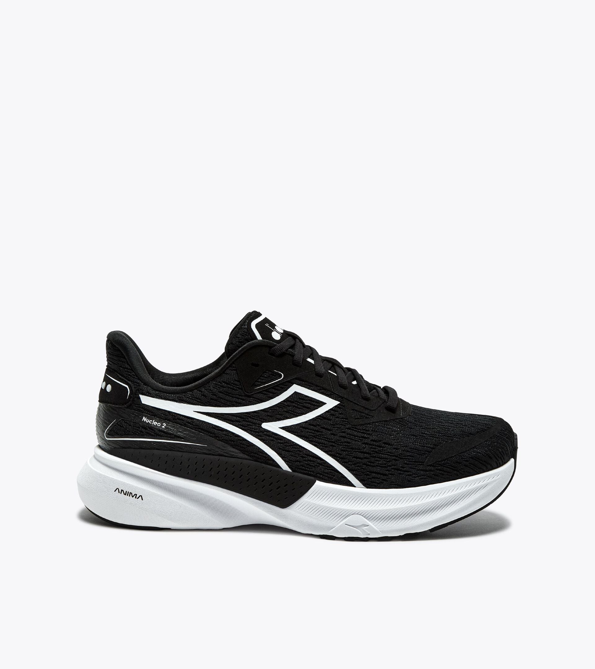 Running shoe - Comfort and stability - Men's NUCLEO 2 BLACK /WHITE - Diadora