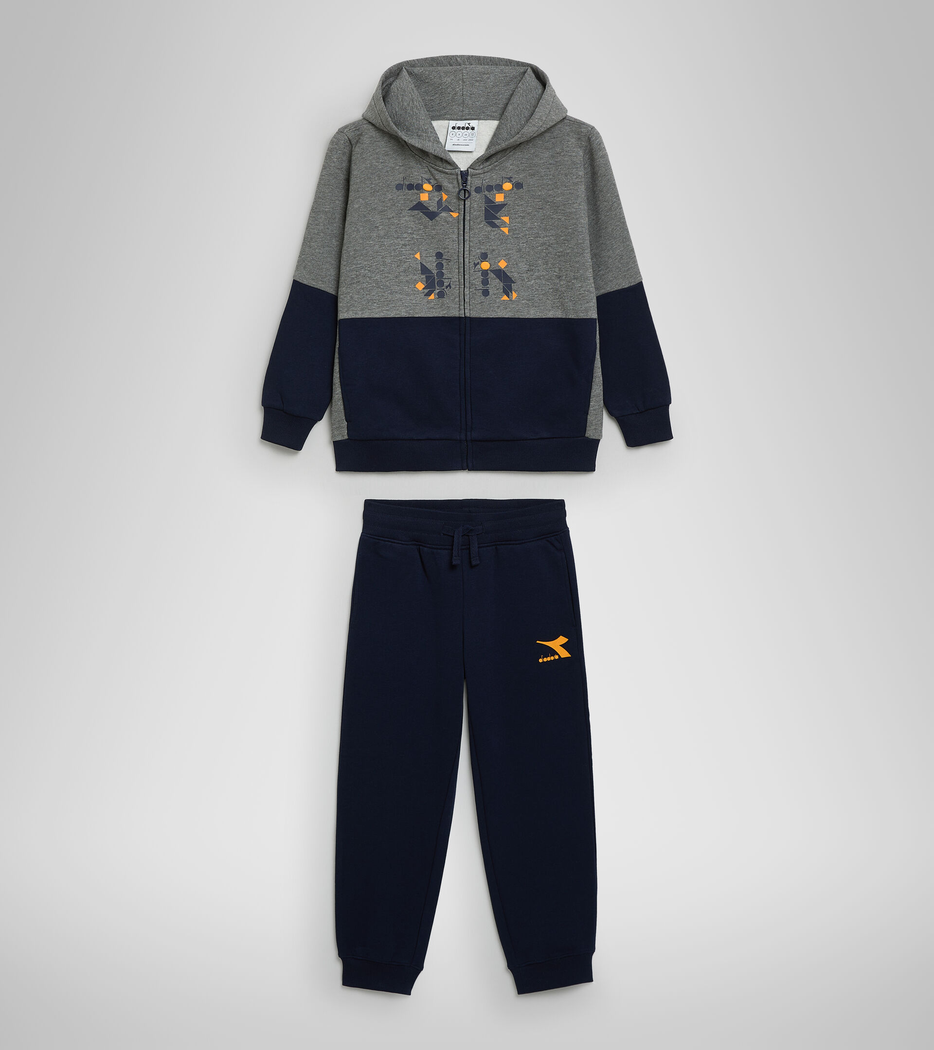 Sports tracksuit - Kids JB.TRACKSUIT HD FZ TWISTER CLASSIC NAVY - Diadora