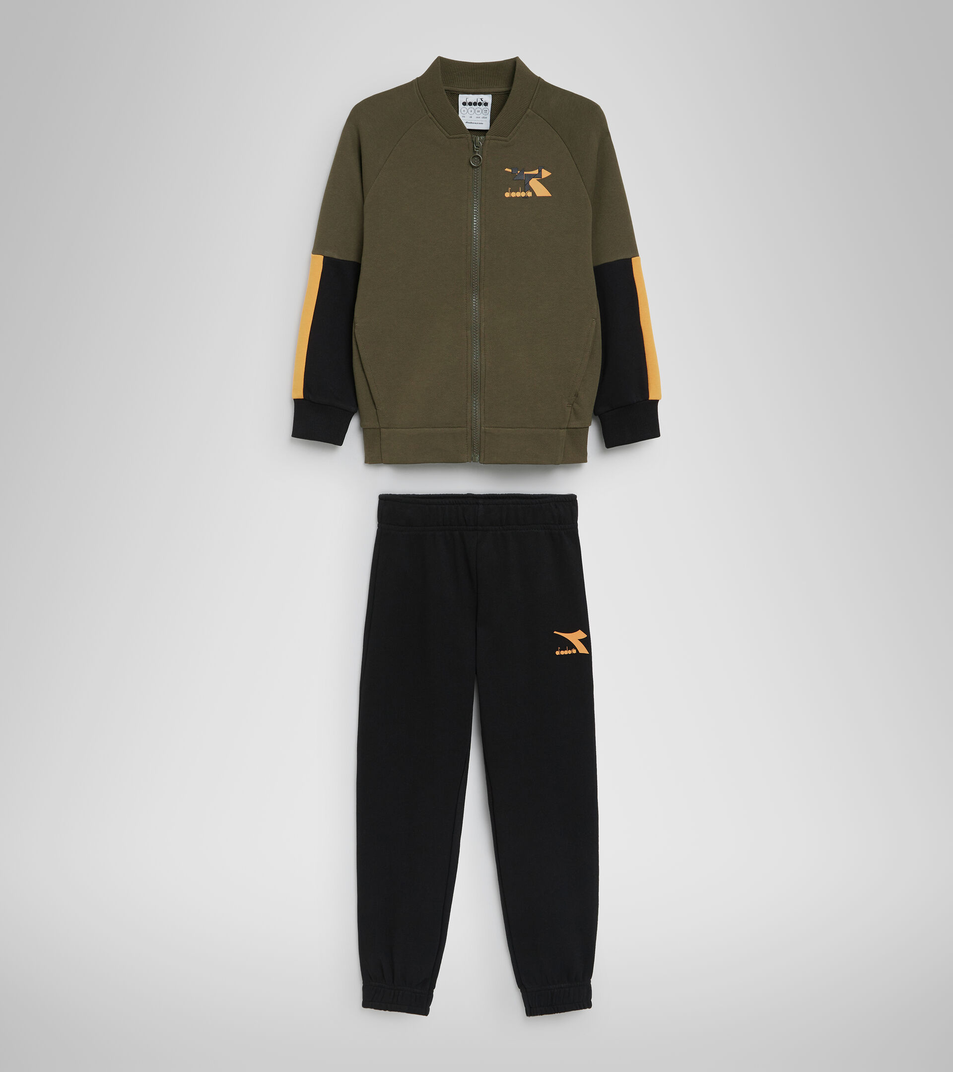 Sports tracksuit - Kids JB. TRACKSUIT FZ TWISTER KIWI GREEN - Diadora