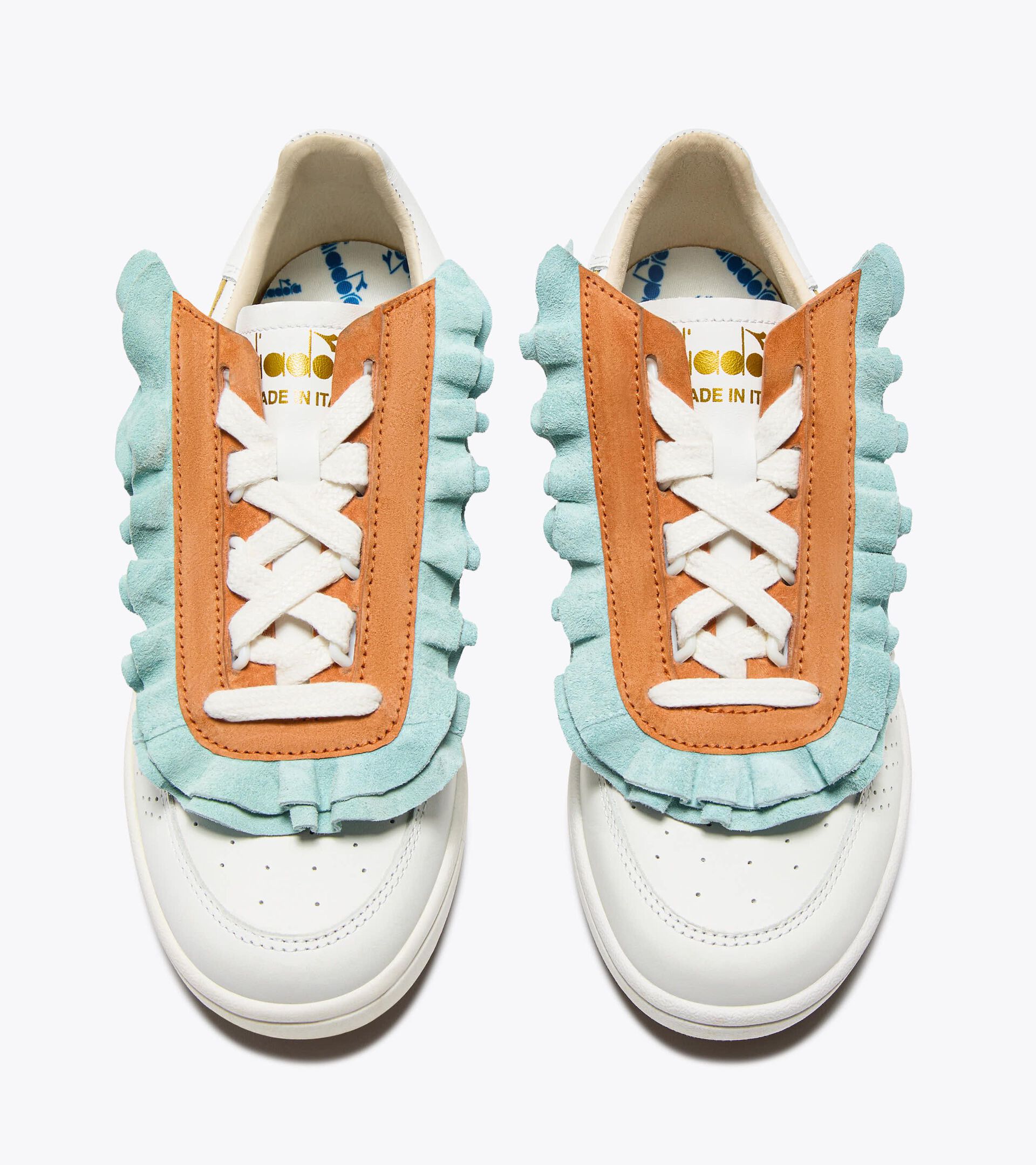 Sneakers Heritage en cuir - Femme B.ELITE ROUGE WN BIANCO/ARANCIO - Diadora