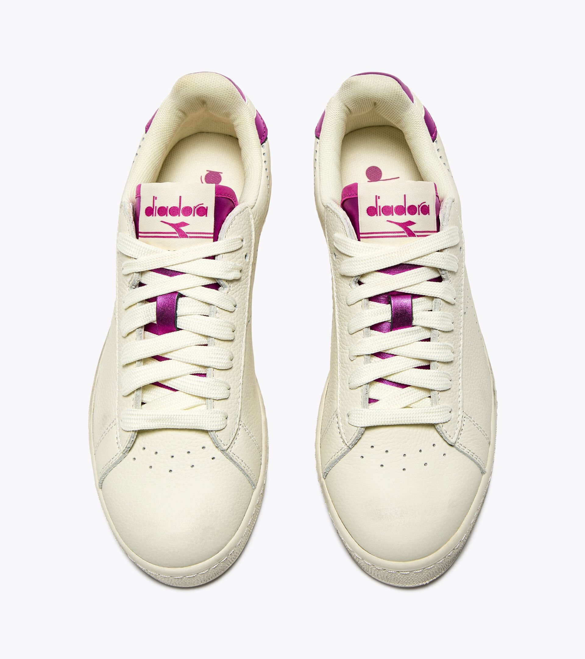 Leather sports sneakers - Women’s GAME L LOW PUNCHED WN WHITE - Diadora