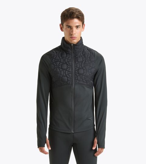 Giacca running - Uomo RUN JACKET WINTER PROTECTION NERO - Diadora