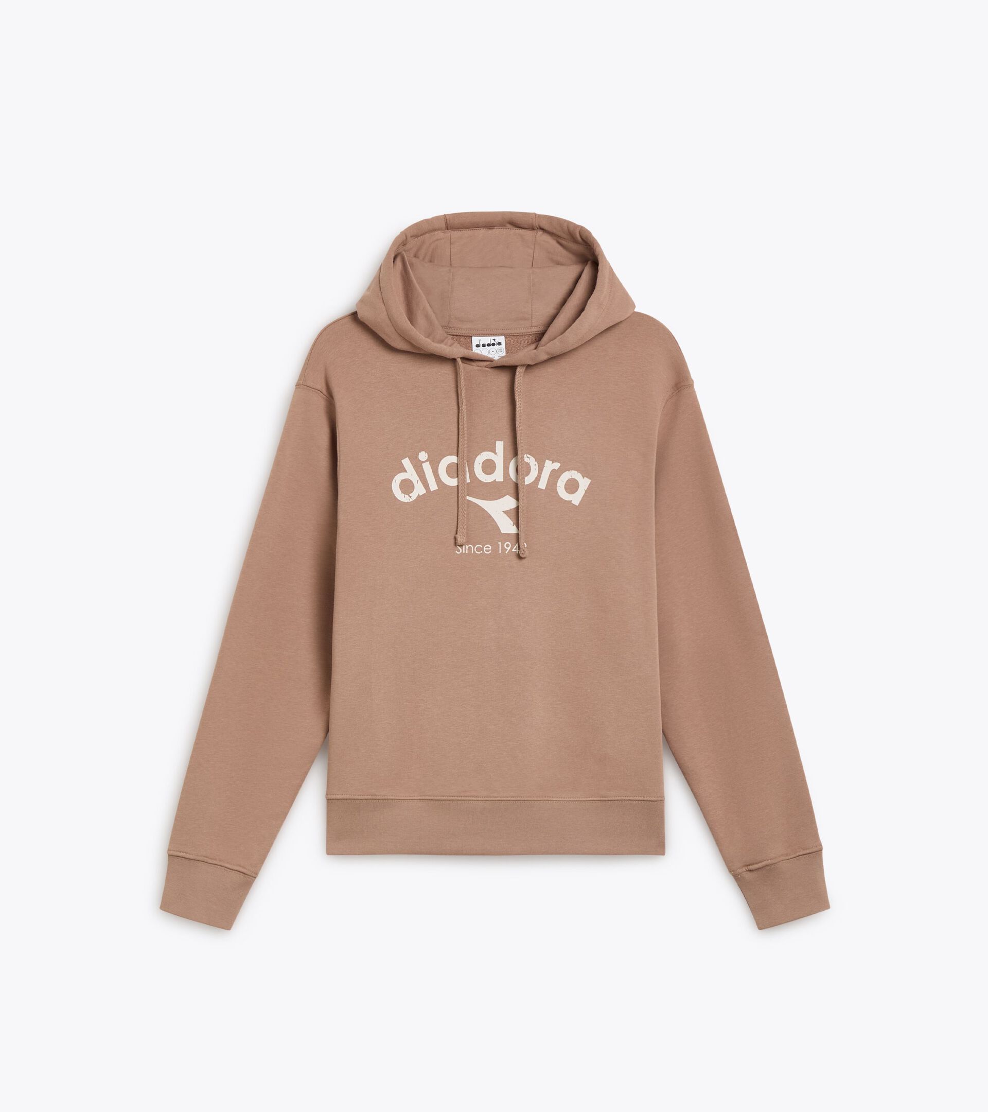 Hoodie - Gender Neutral HOODIE ATHL. LOGO LIGHT BROWN HAZELNUT - Diadora