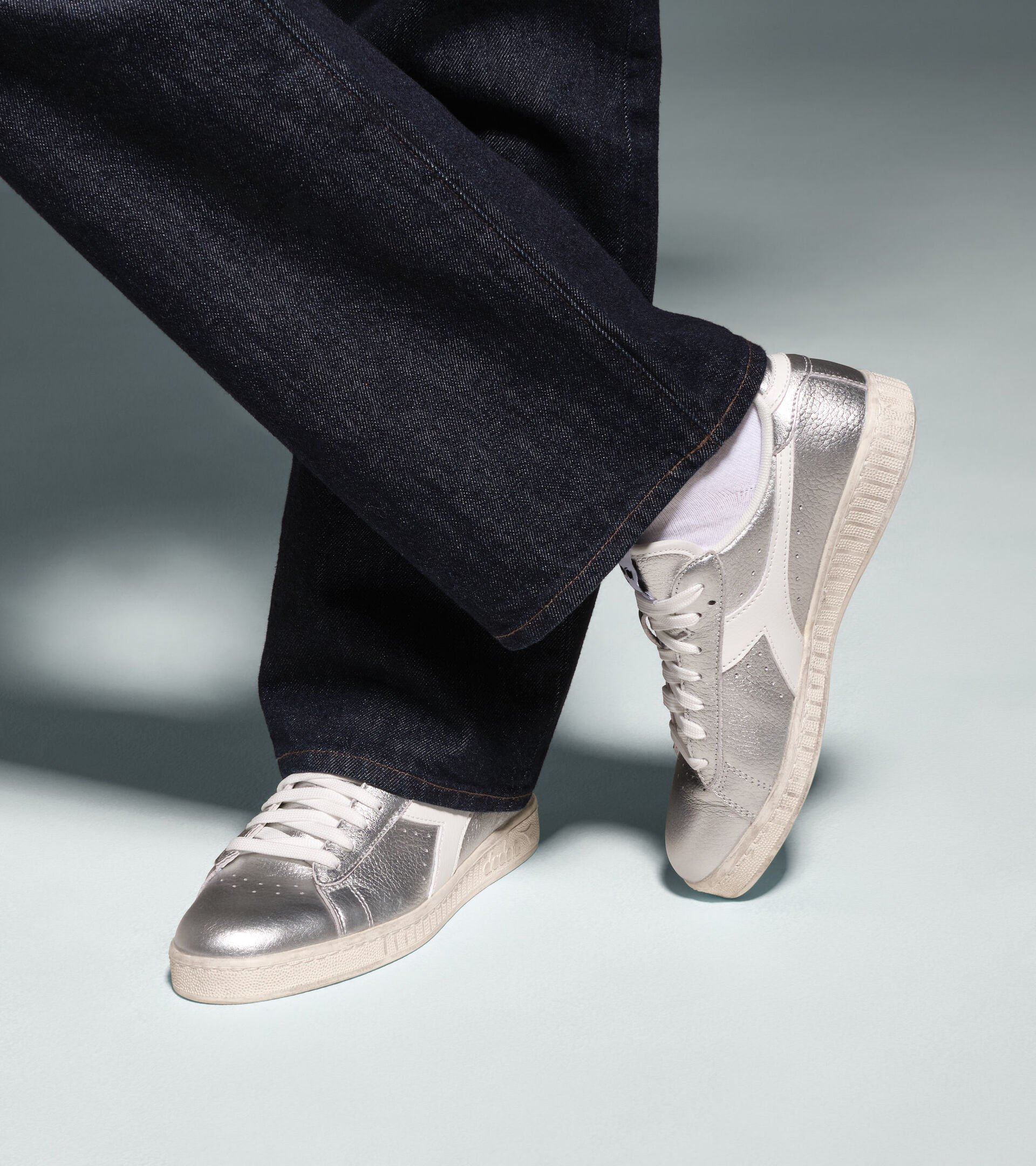 Retro-tennis sneaker - Low profile - Women&rsquo;s GAME LOW AURA WN SILVER - Diadora