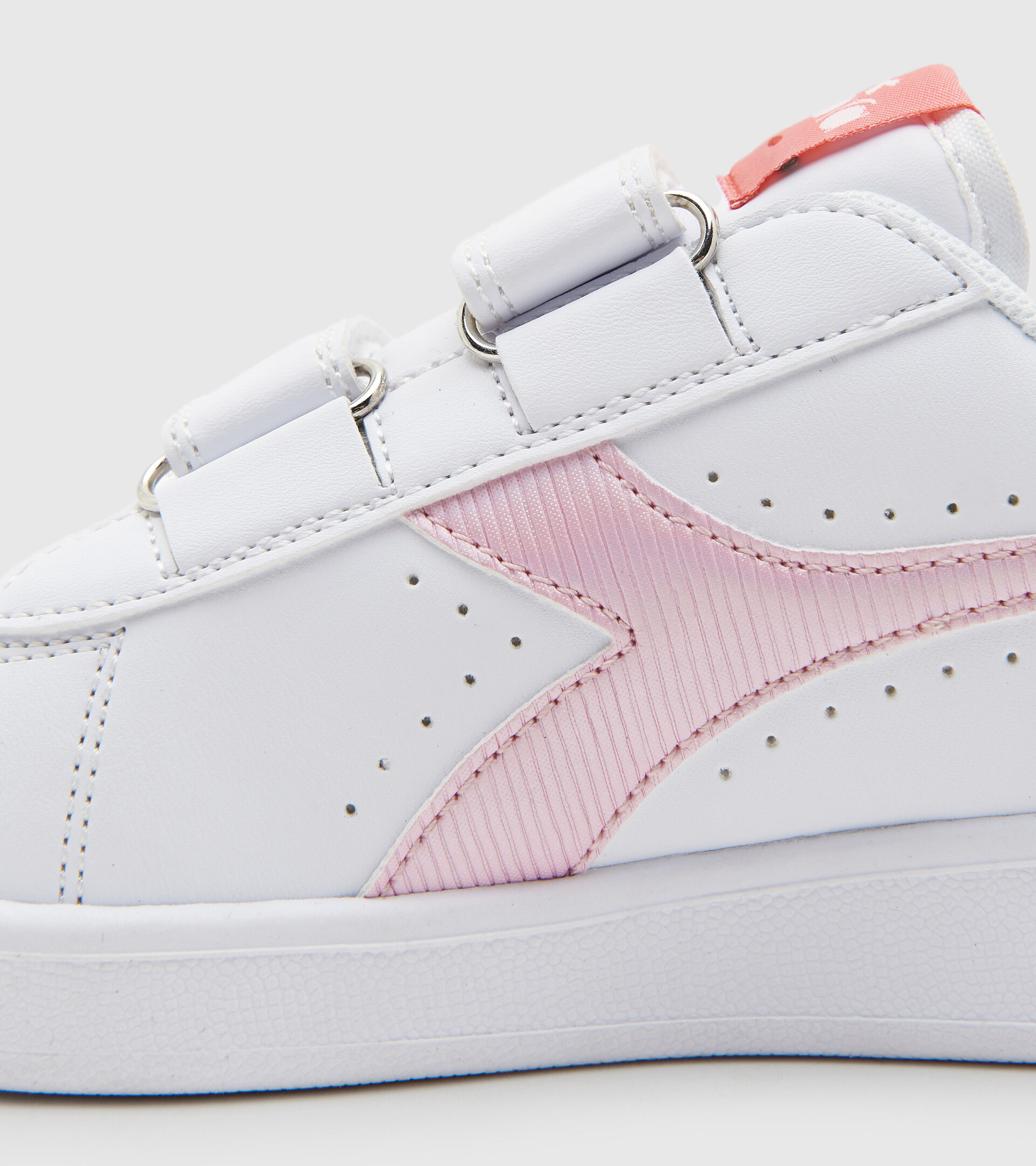 Sports shoes - Kids 4-8 years GAME P PS GIRL WHITE/RASPBERRY SORBET - Diadora