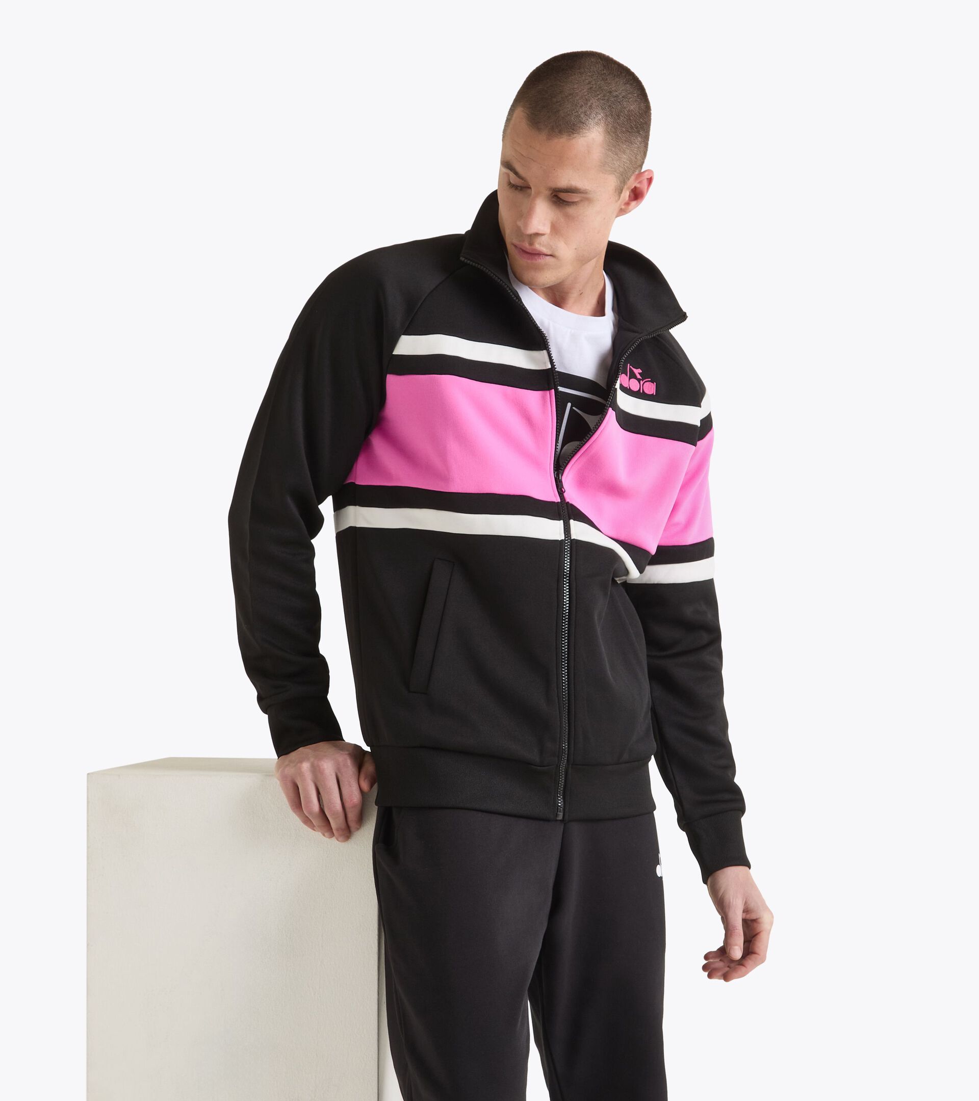 80s-inspired sports jacket - All-gender JACKET 80S BLACK - Diadora