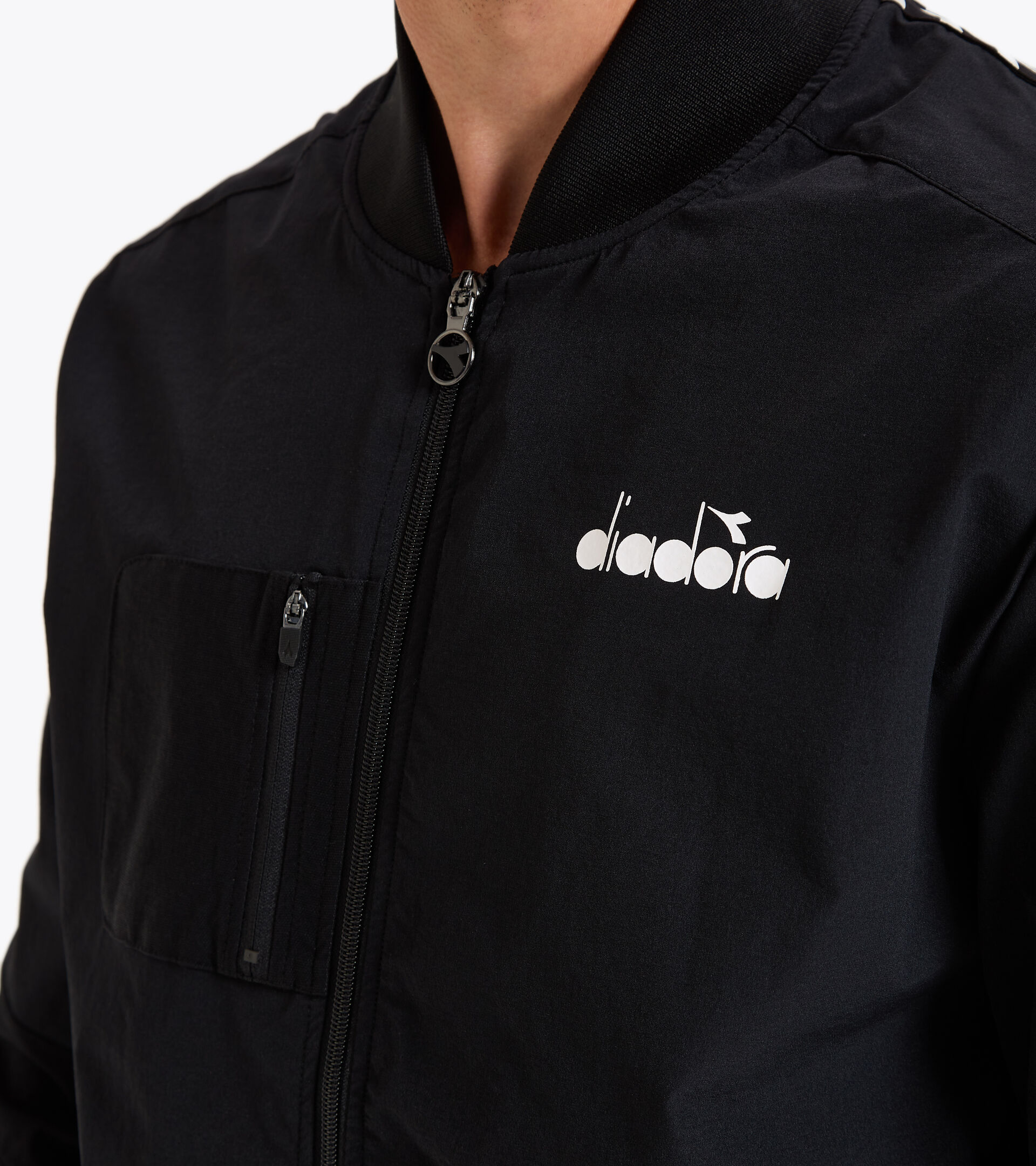 Tennis jacket - Men FZ JACKET CHALLENGE BLACK - Diadora