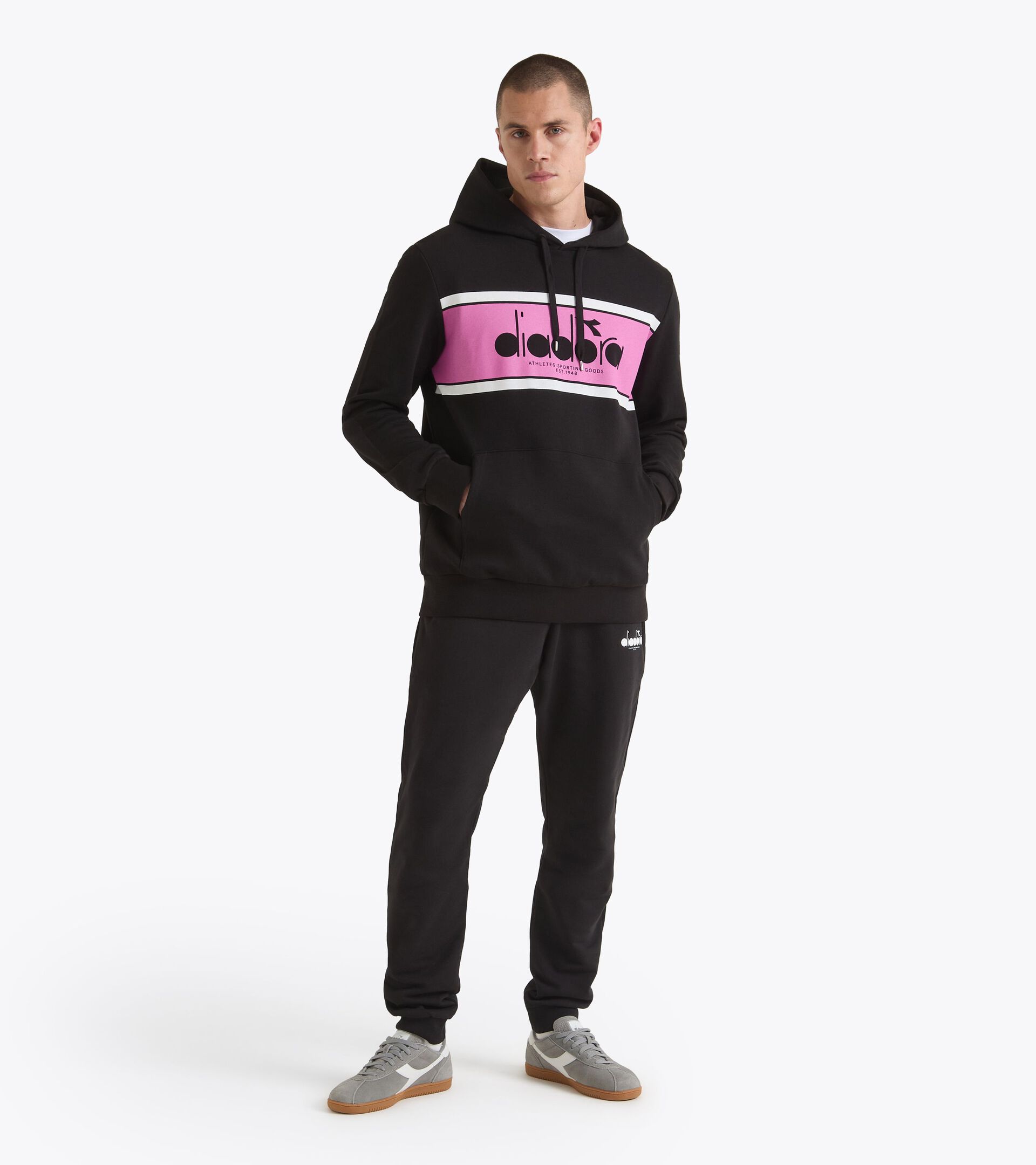 Color block hoodie - All-Gender HOODIE LOGO WILD PINK - Diadora