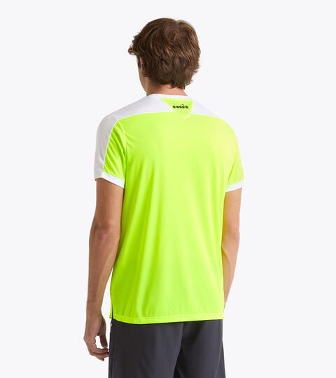 T-shirt de tennis - Homme T-SHIRT COURT JAUNE FLUO DD - Diadora