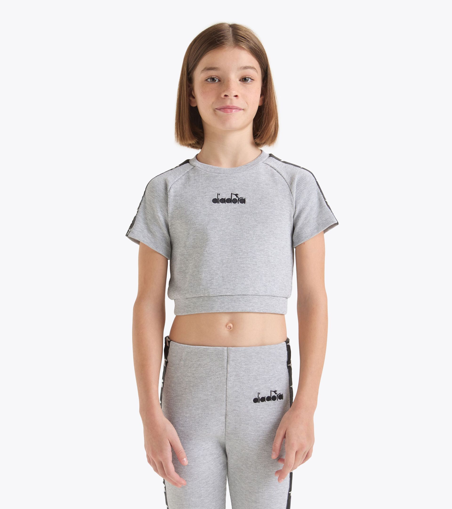 Ribbed crop top - Girl
 JG. CROP TOP TAPE HIGH RISE MELANGE - Diadora
