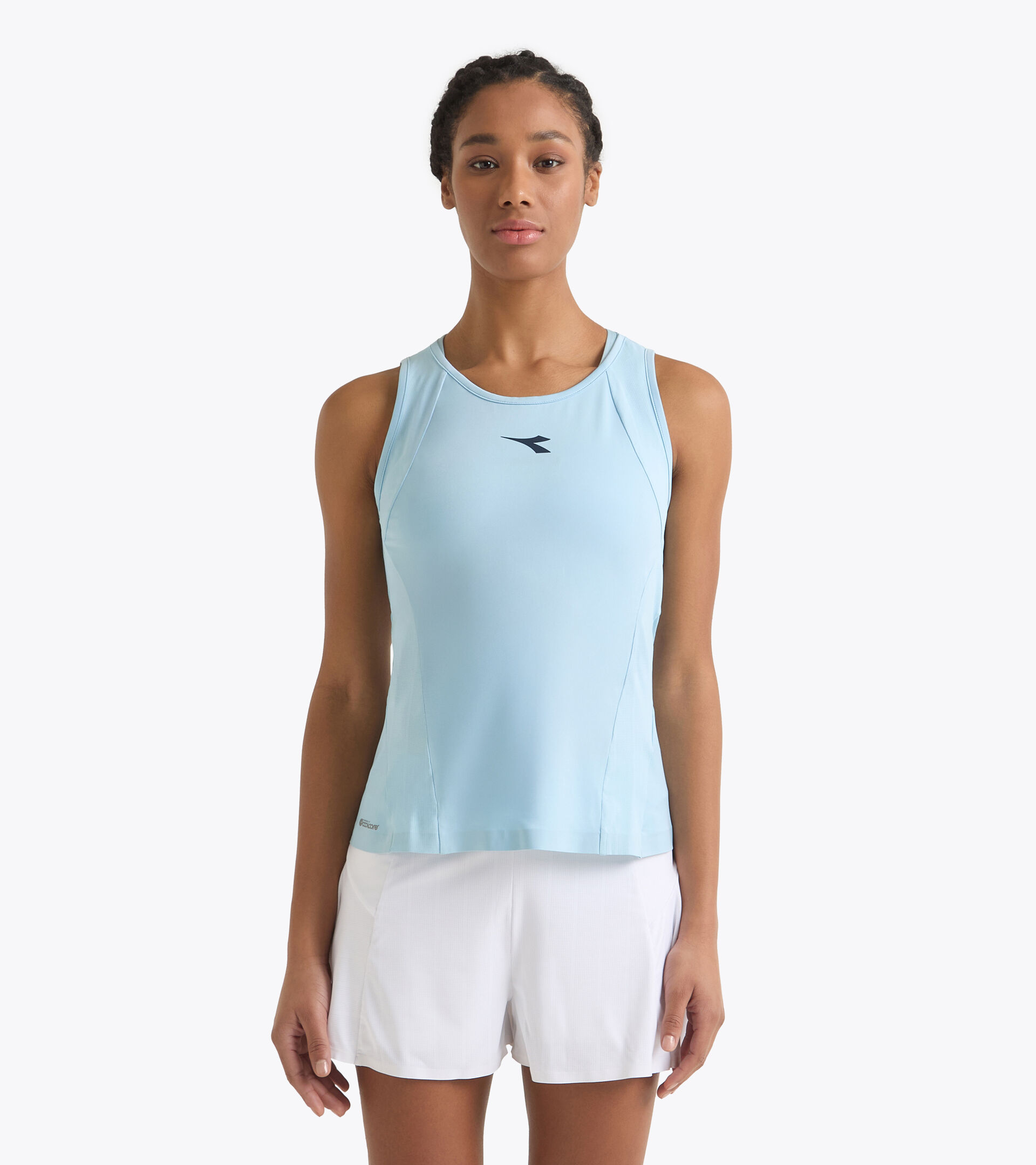 Camiseta sin mangas técnica de tenis - Competición - Mujer L. TANK ICON AZUL CORYDALIS - Diadora