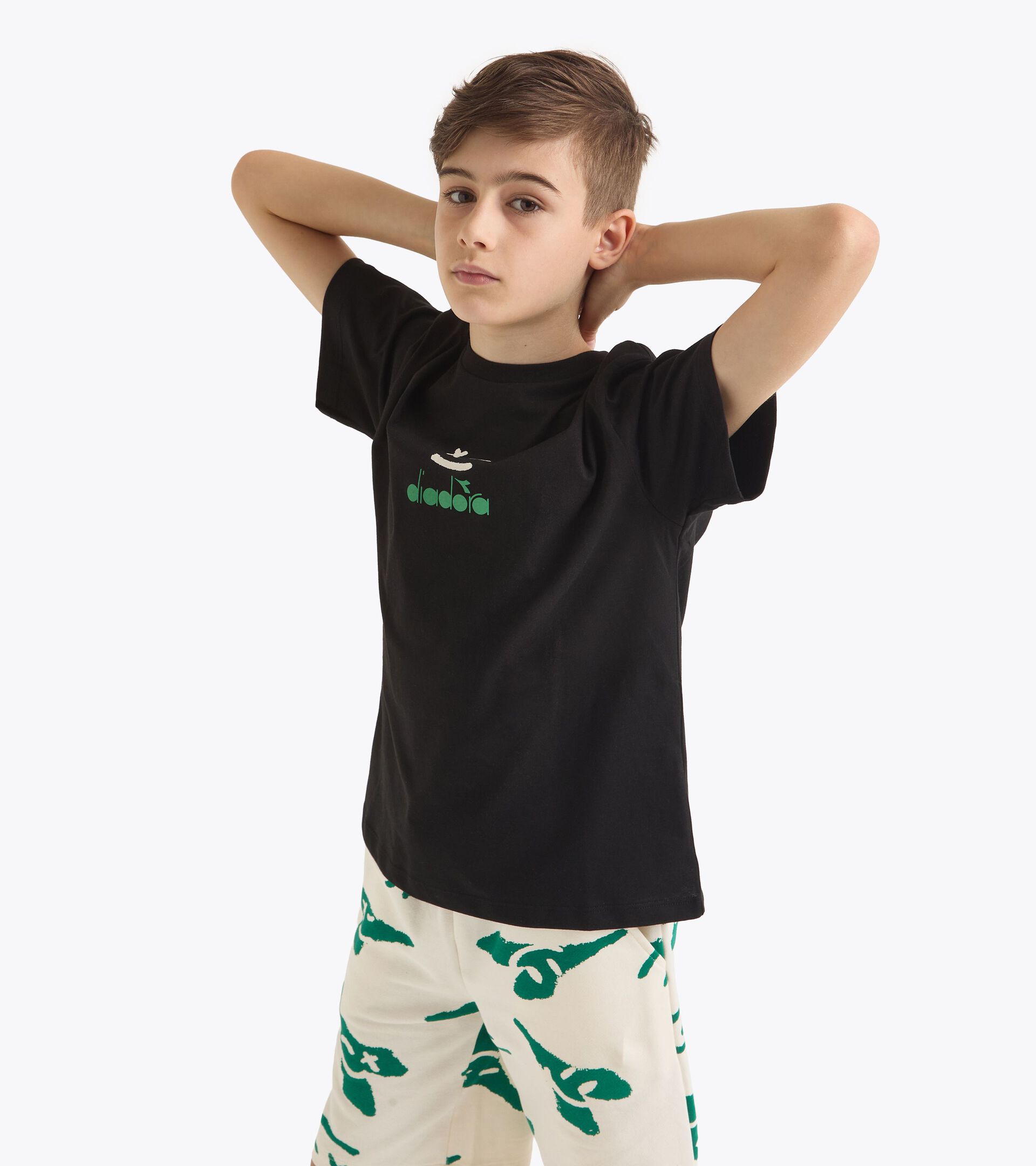 Tank - Boy JB. T-SHIRT SS SMILE LOGO BLACK - Diadora