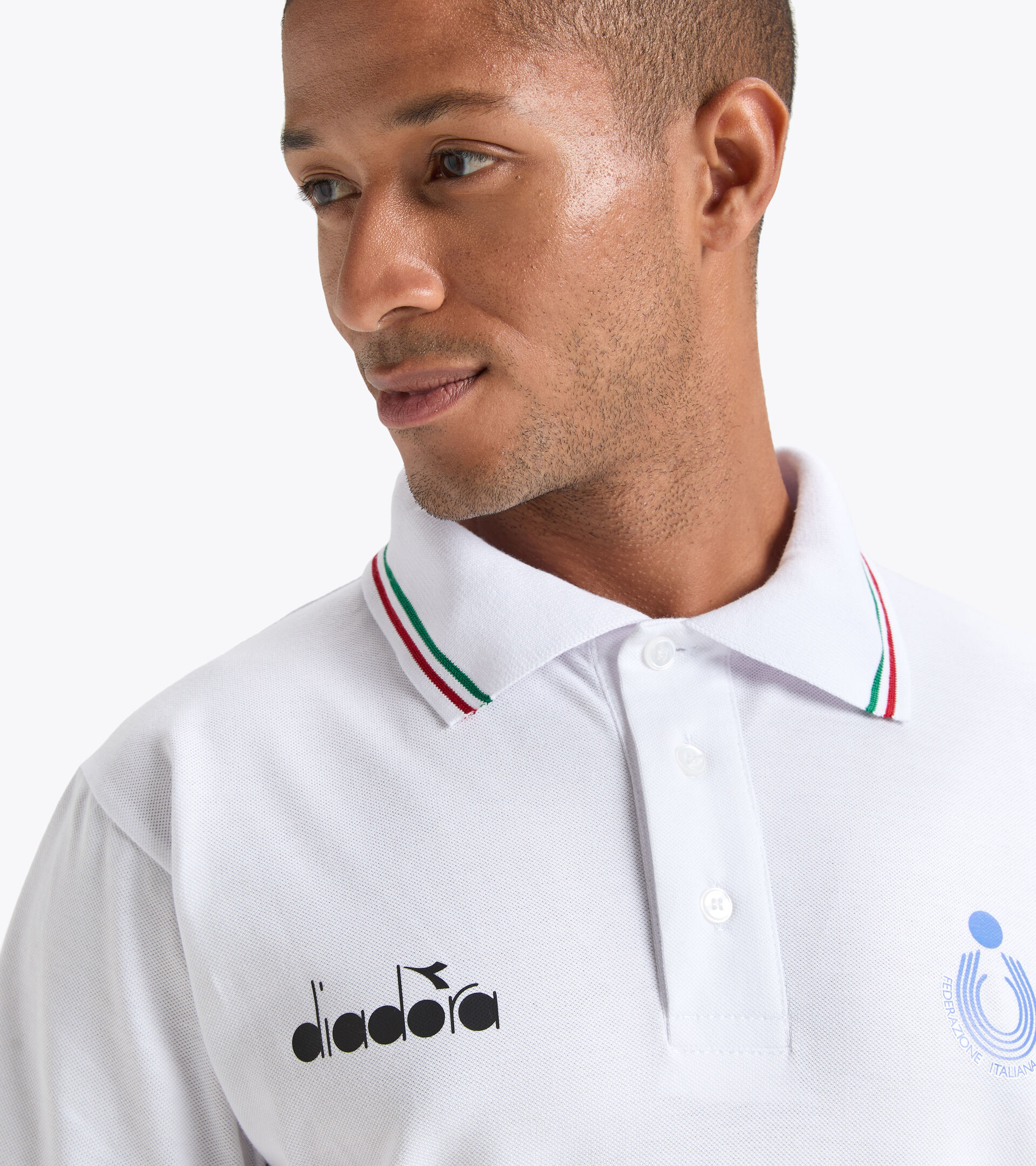 Polo shirt - Italy National Volleyball Team  POLO RAPPRESENTANZA BV ITALIA OPTICAL WHITE - Diadora