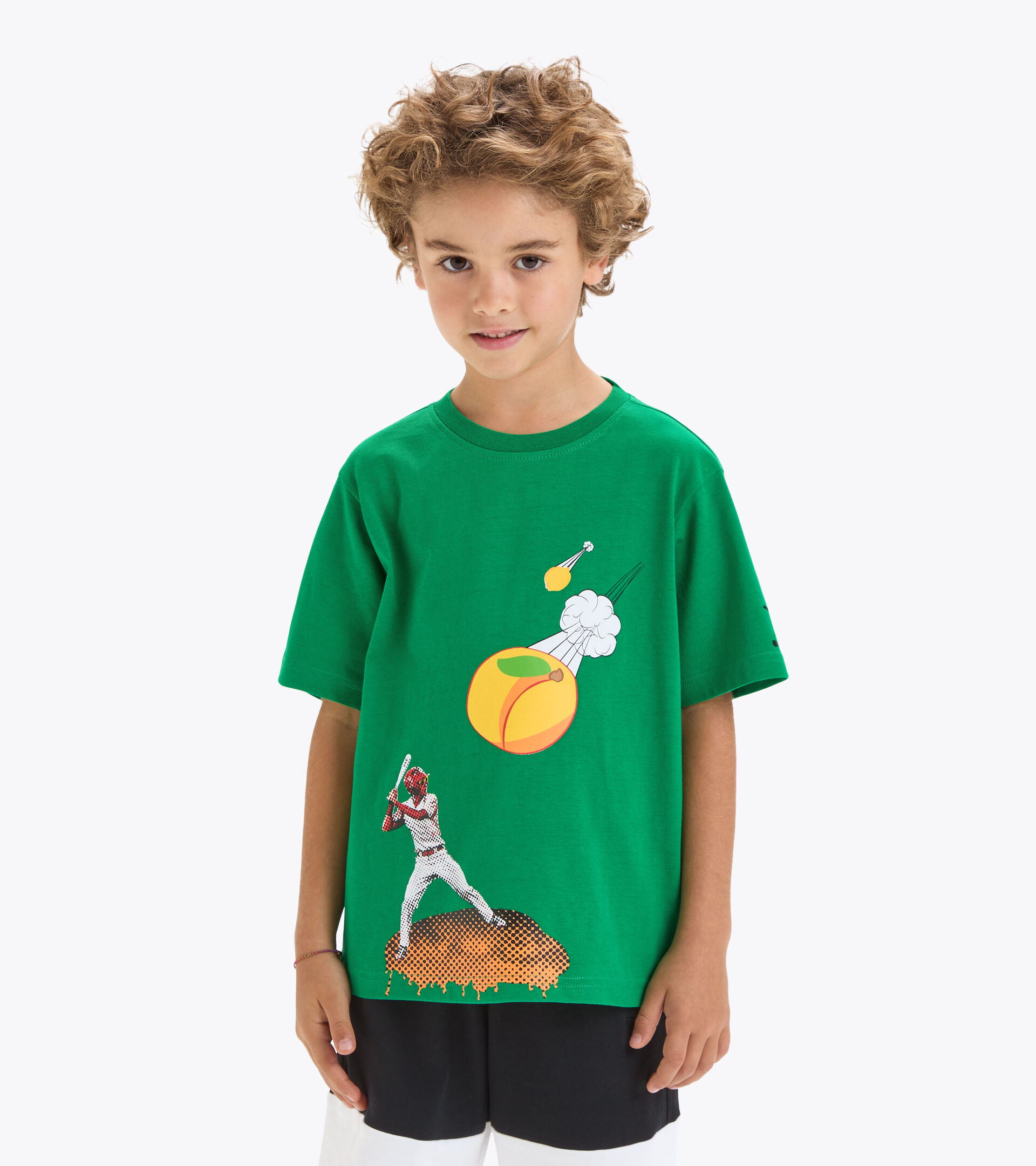 Camiseta - Niño JB. T-SHIRT SS BOUNCE VERDE ALEGRE - Diadora