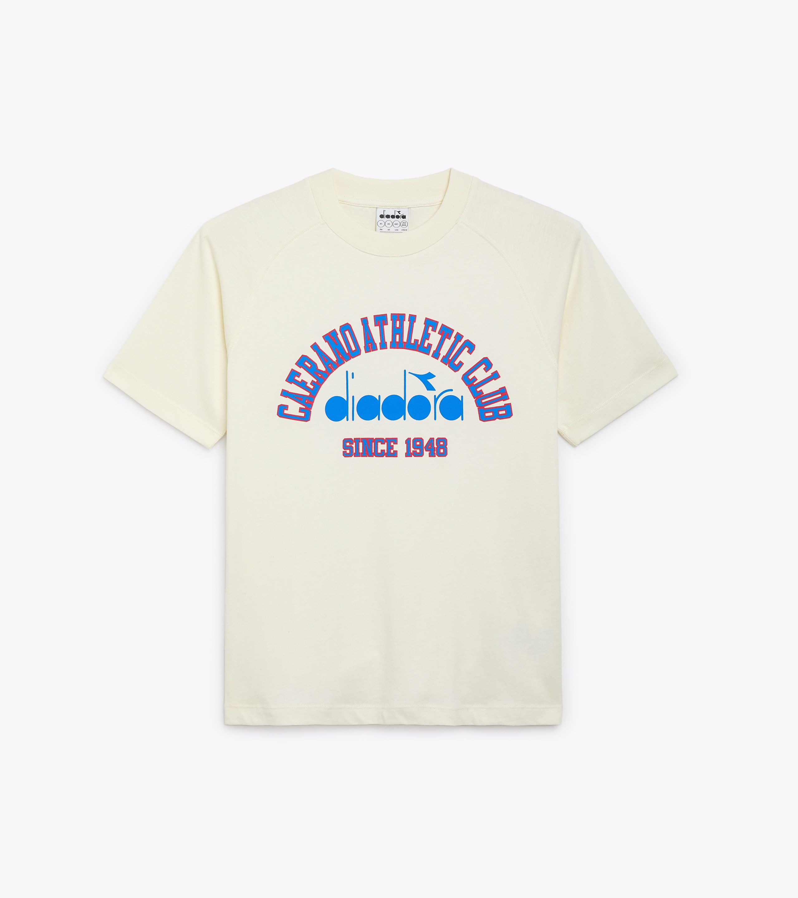 Sportliches T-Shirt - Gender Neutral T-SHIRT SS 1948 ATHL. CLUB VANILLE EIS WEISS - Diadora