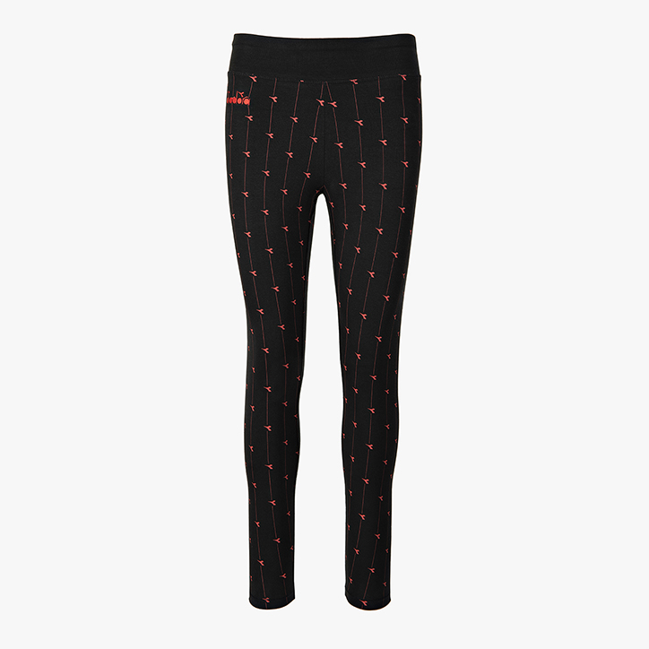 L.LEGGINGS LOGO, BLACK/RED , large