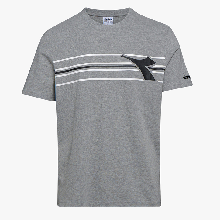 SS T-SHIRT FREGIO, LIGHT MIDDLE GREY MELANGE , large