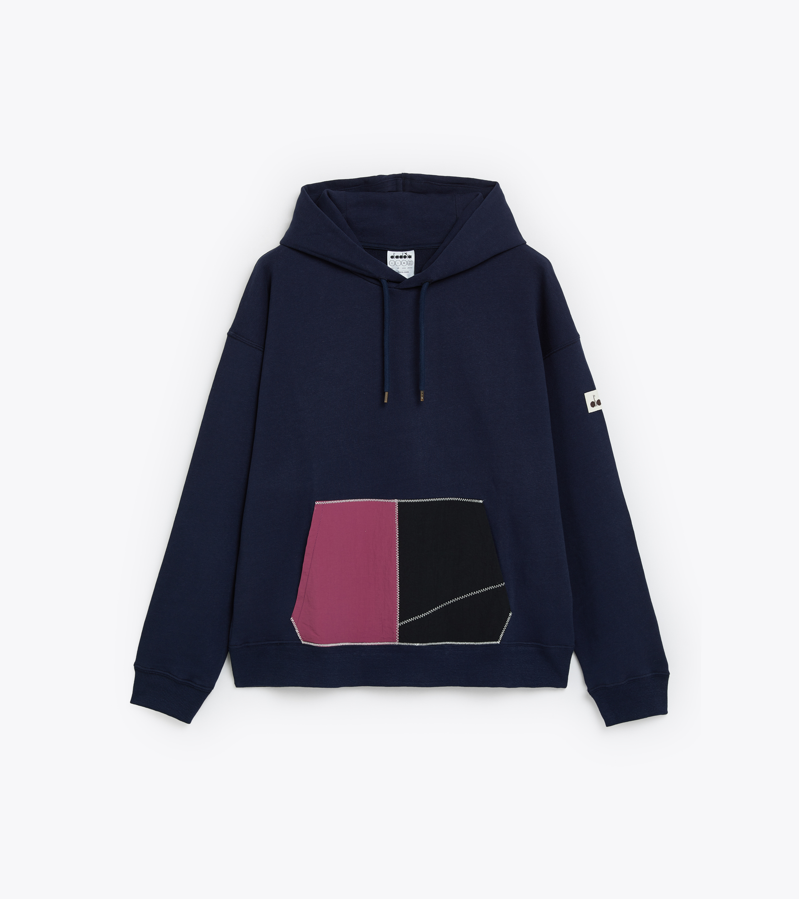 Sweatshirt mit Kapuze - Made in Italy - Herren HOODIE 2030 SCHWARZ SCHWERTLILIE - Diadora