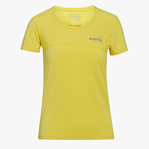 Blauer T-shirt donna Havey con logo strass panna main image 1