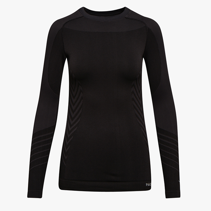 L. LS T-SHIRT ADV, BLACK, large