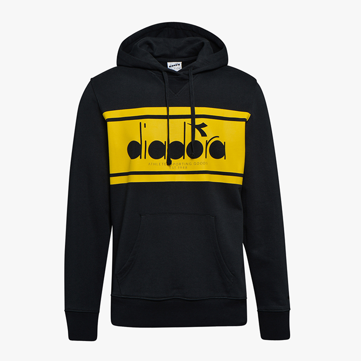 HOODIE SPECTRA, BLACK/SULPHUR, large