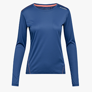 L. X-RUN LS T-SHIRT, NIGHT BLUE, medium