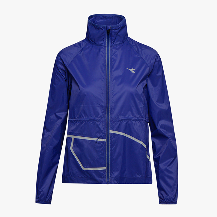 L. WIND JACKET, BLUE CLEMATIS, large