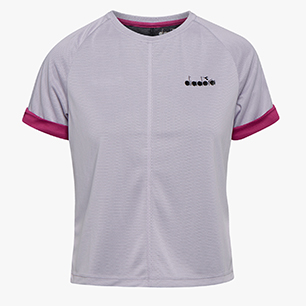 L. SS T-SHIRT WORKOUT, LAVANDER FOG, medium