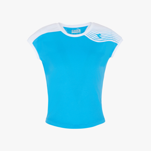 G. T-SHIRT COURT, NEON BLUE, medium