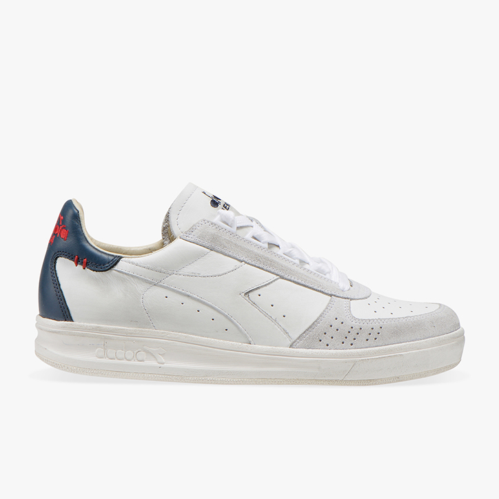 B.ELITE H LEATHER DIRTY, WEISS/DENIM BLAU, large