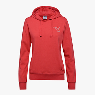 L.HOODIE SWEAT FREGIO, GERANIUM RED, medium