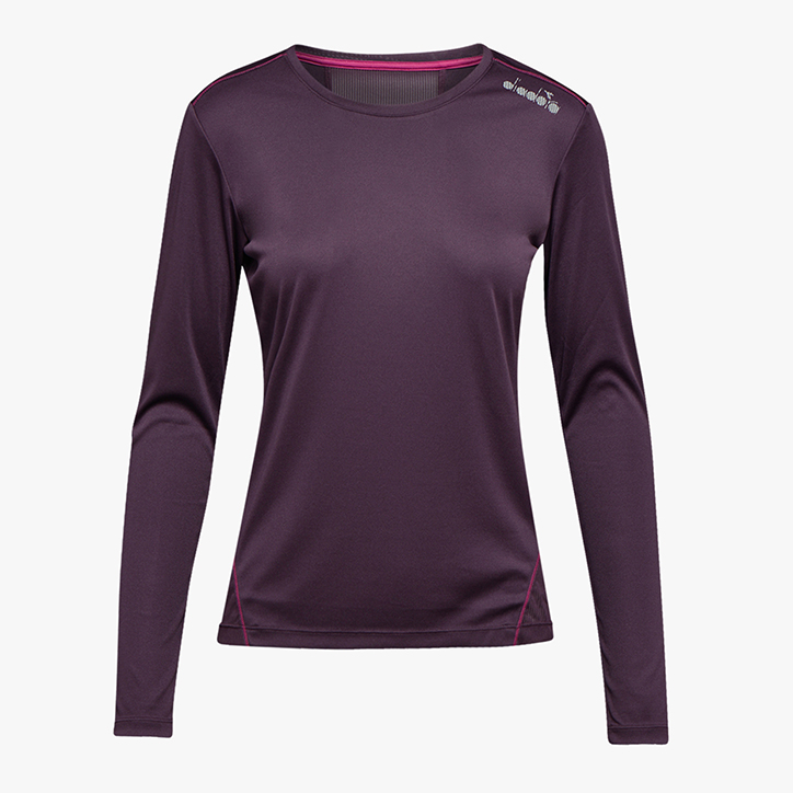 L. X-RUN LS T-SHIRT, VIOLET PERFECT, large