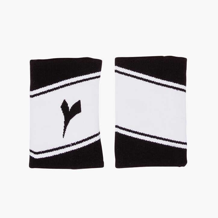 WRISTBANDS WIDE LOGO, BLACK/OPTICAL WHITE, large