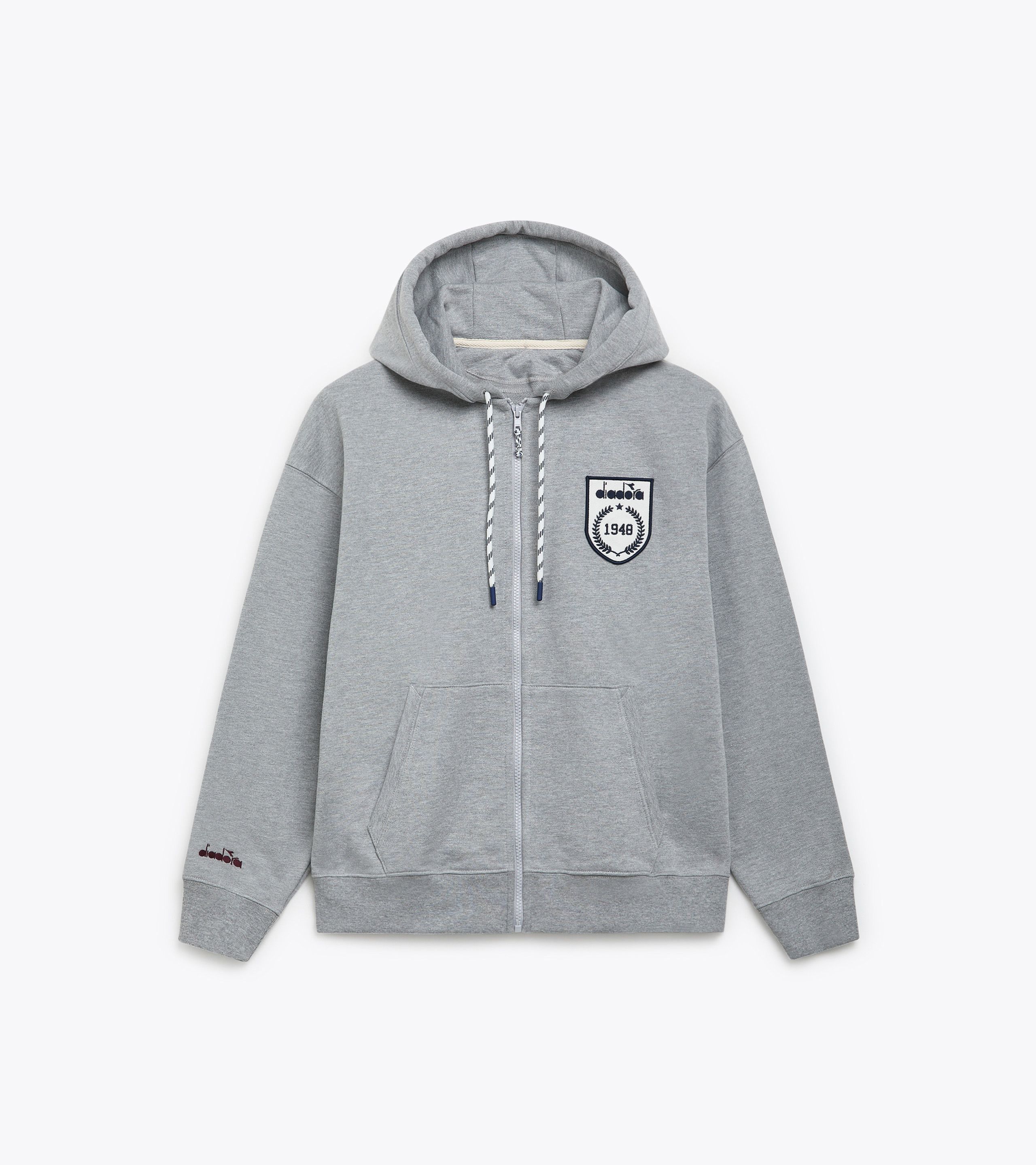Sporty hoodie - Made in italy - Gender Neutral HOODIE FZ LEGACY HIGH RISE MELANGE - Diadora