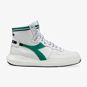 MI BASKET H LEATHER MDS, WHITE/PEPPER GREEN, medium