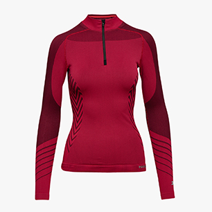 L. 1/2 ZIP LS T-SHIRT ADV, VIOLET ANEMONE, medium