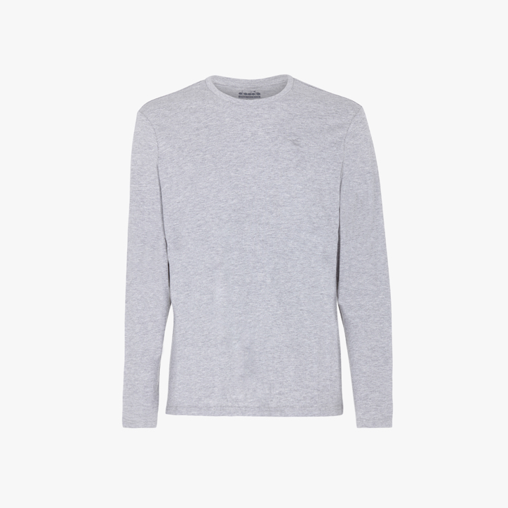 LS T-SHIRT JS, MÉLANGE GRIS MOYEN CLAIR , large