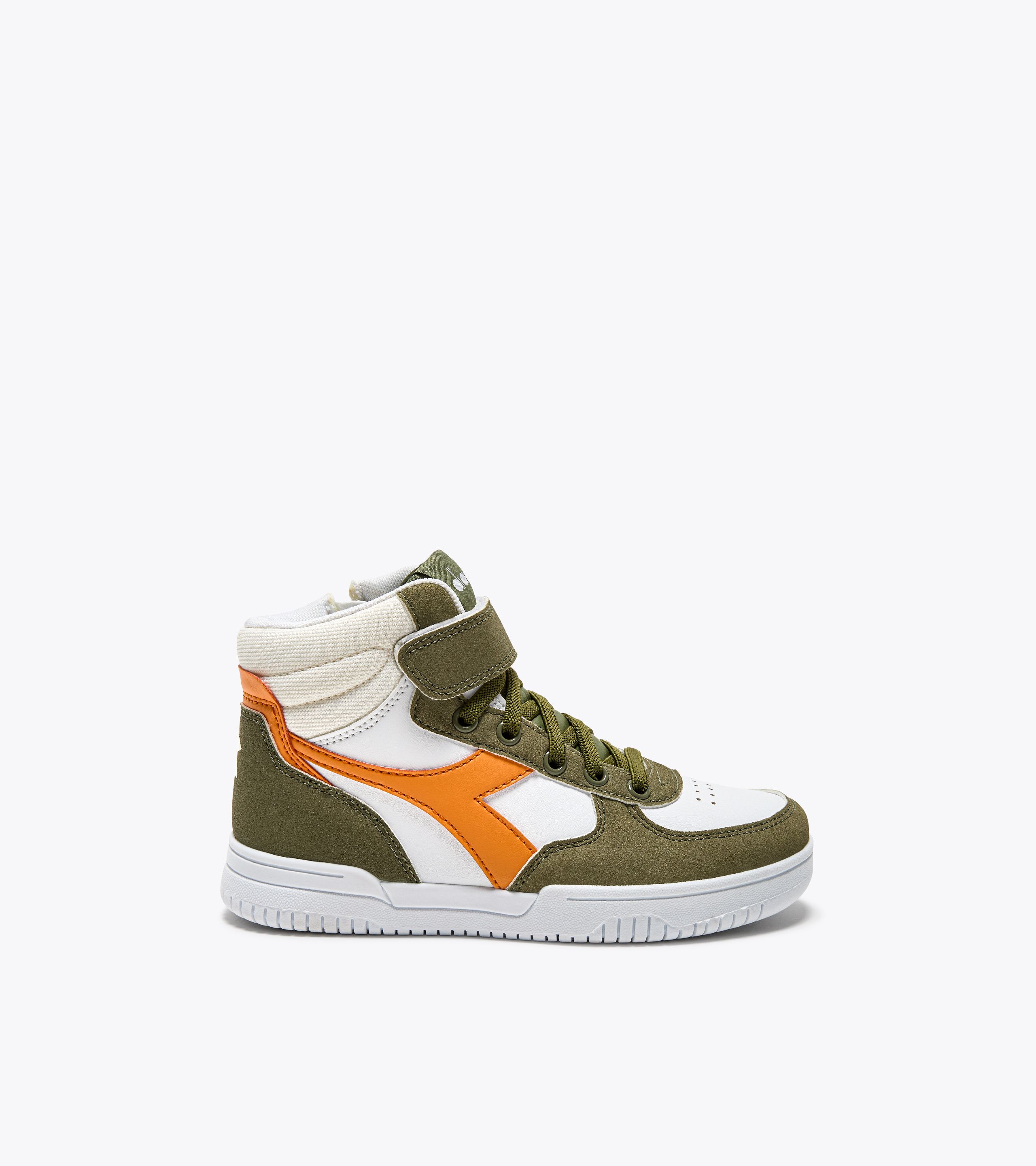 Chaussures De Gymnastique Diadora Raptor Mid Dusty PS Enfant – Montantes Basket, Cuir Synthétique, Scratch, Style Urbain