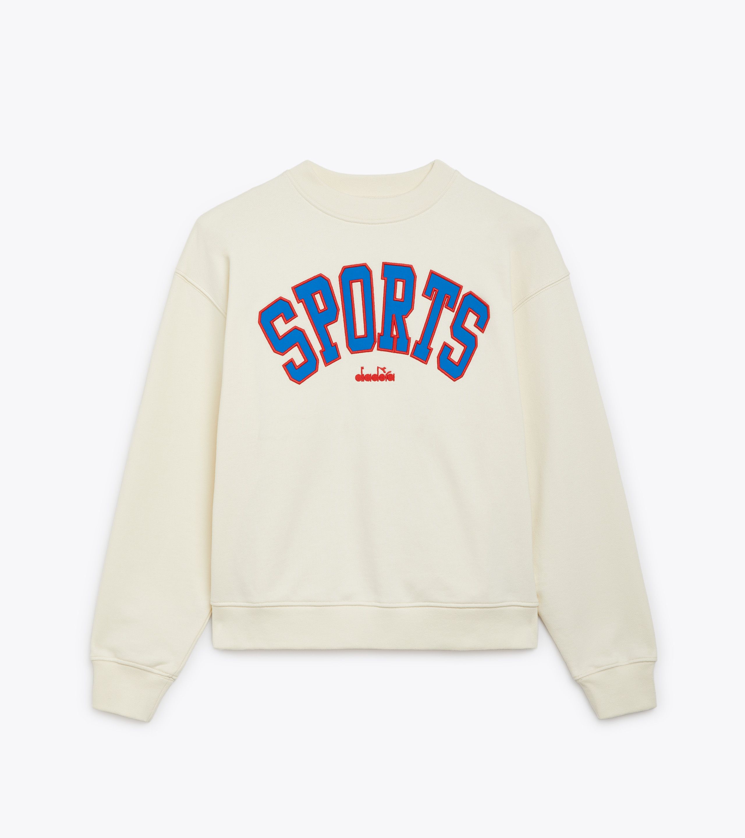 Sudadera de cuello redondo - Made in Italy - Gender neutral SWEATSHIRT CREW LEGACY BLANCA VAINILLA HIELO - Diadora
