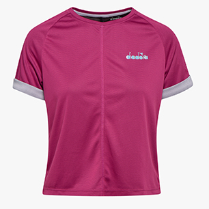 L. SS T-SHIRT WORKOUT, VIOLET BOYSENBERRY, medium