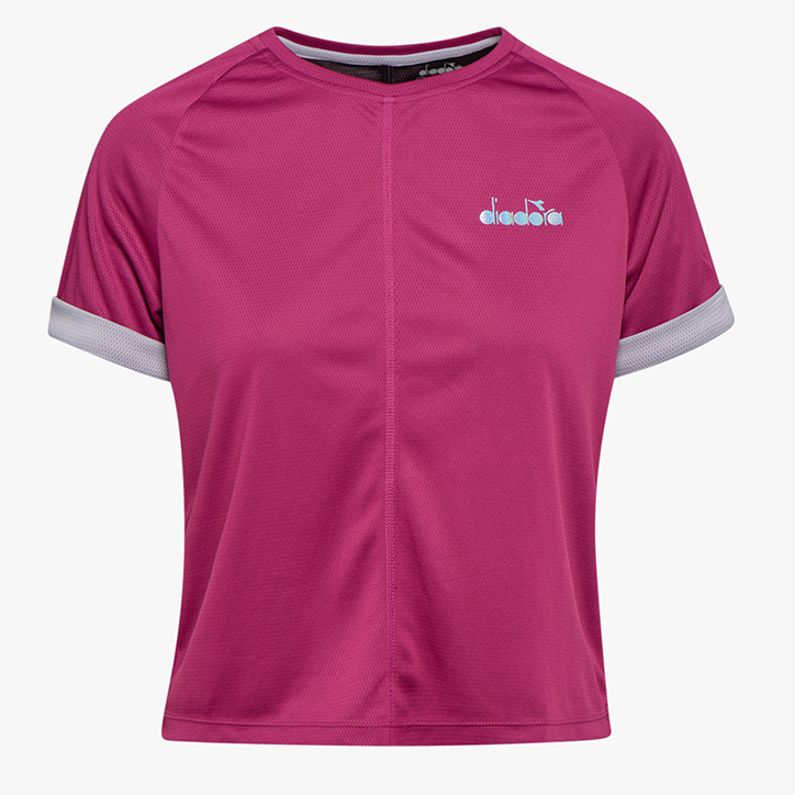 L. SS T-SHIRT WORKOUT, VIOLET BOYSENBERRY, large