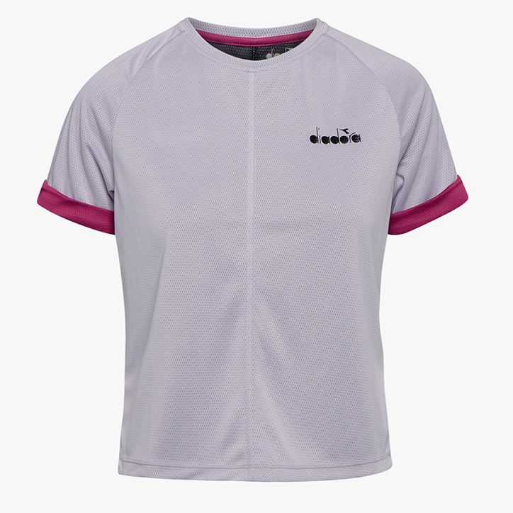 L. SS T-SHIRT WORKOUT, LAVANDER FOG, large
