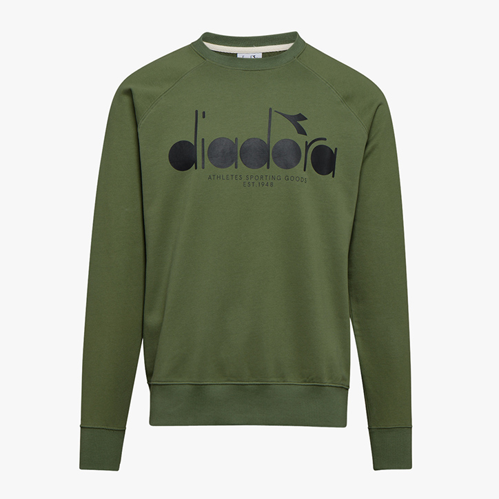 SWEATSHIRT CREW 5PALLE, GREEN MUSHROOM, large