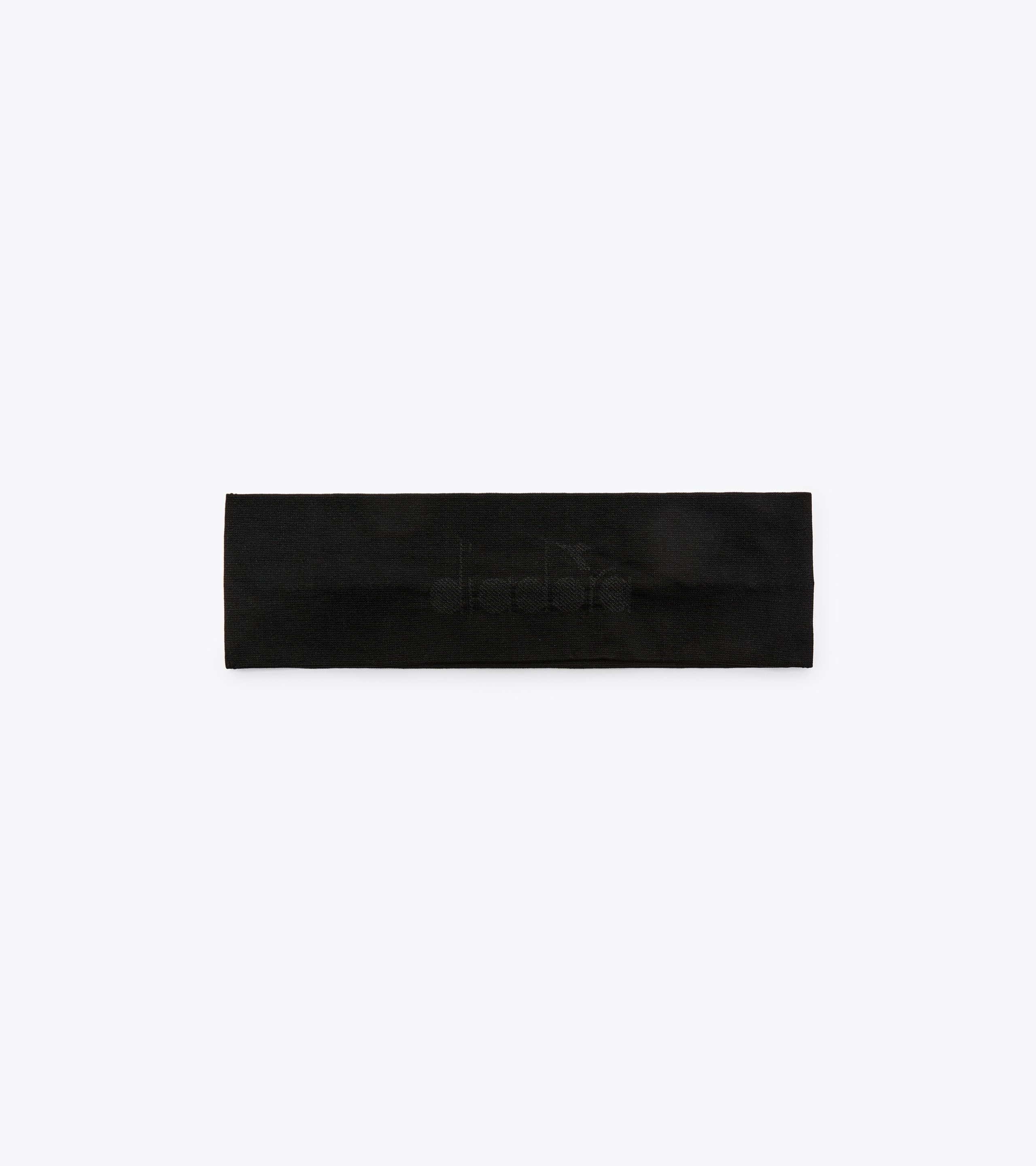 HEADBAND IN BLACK PATENT CALFSKIN SILVER LOGO 427344
