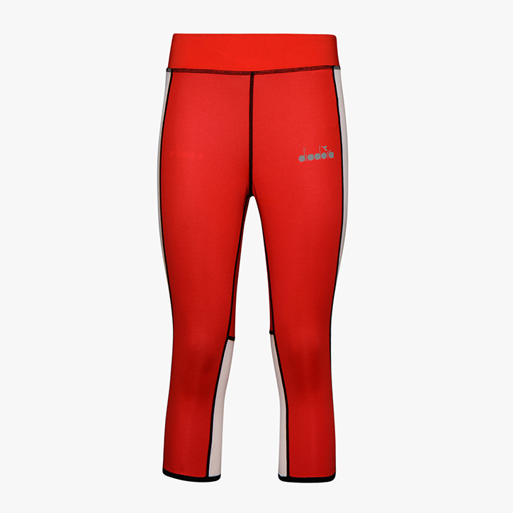 L. 3/4 REVERSIBLE TIGHTS, LIVELY HIBISCUS RED, large