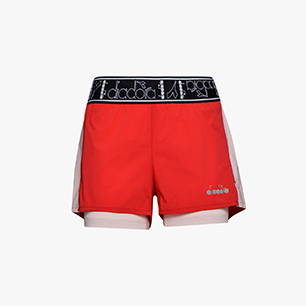 mens double layer running shorts