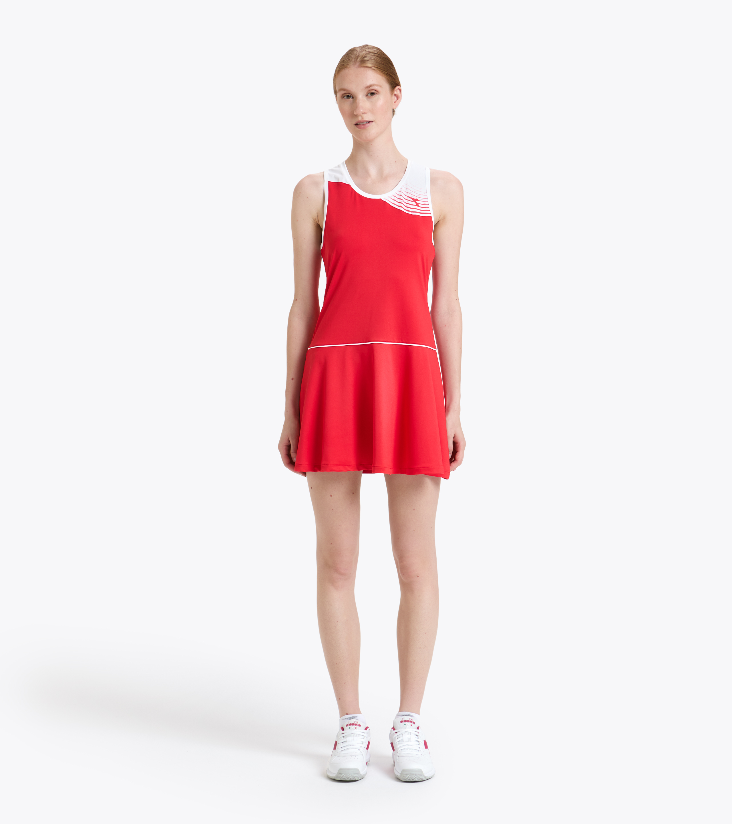 ★DIADORA★ Ermina Pleated Tennis Dress WHITE D5122LOP35WHT Wilson Midtown Women's Tennis Dress White