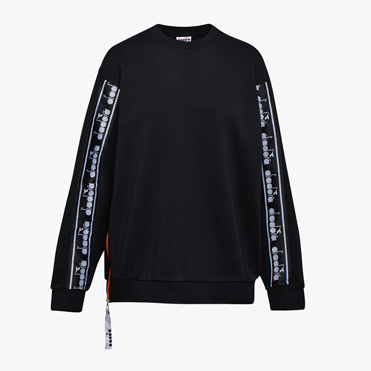 L. SWEATSHIRT CREW TROFEO, BLACK, large